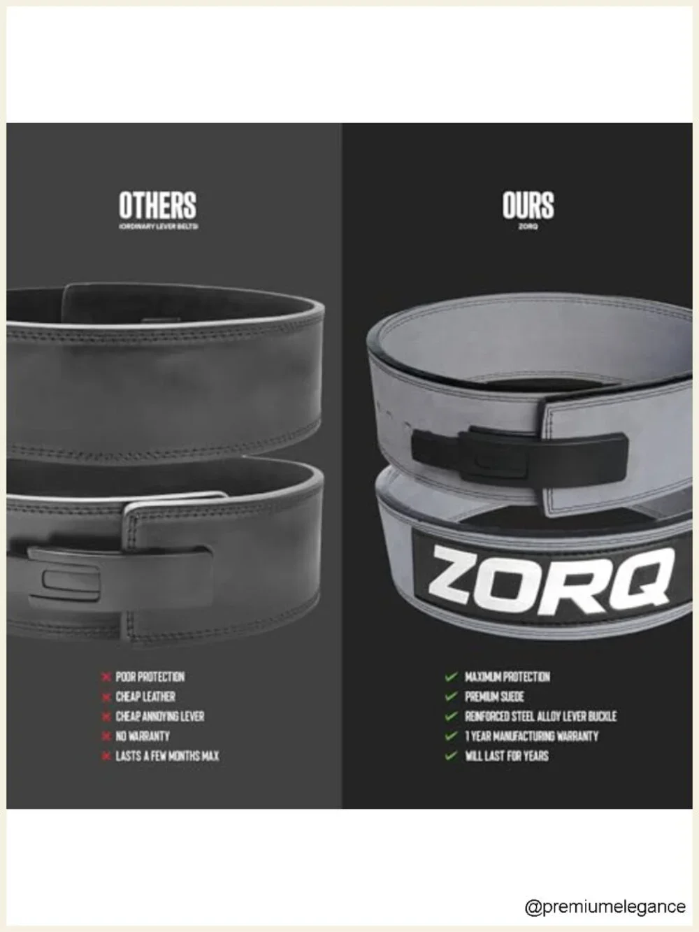 Genuine Leather 10mm Lever Weight Lifting Belt for Men & Women, 4